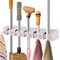 Costway Mop Holder Hanger 5 Position Home Kitchen Storage Broom Organizer Wall Mounted